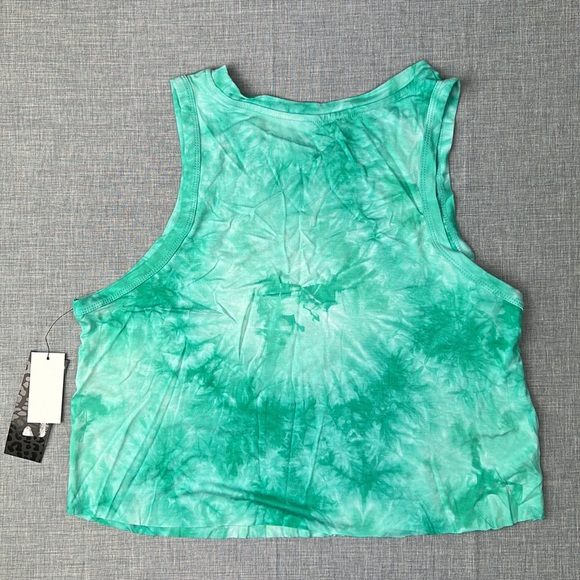 Green & White Tie Dye Crop Athletic Top by Jessica Simpson The Warm Up M… - Picture 5 of 5